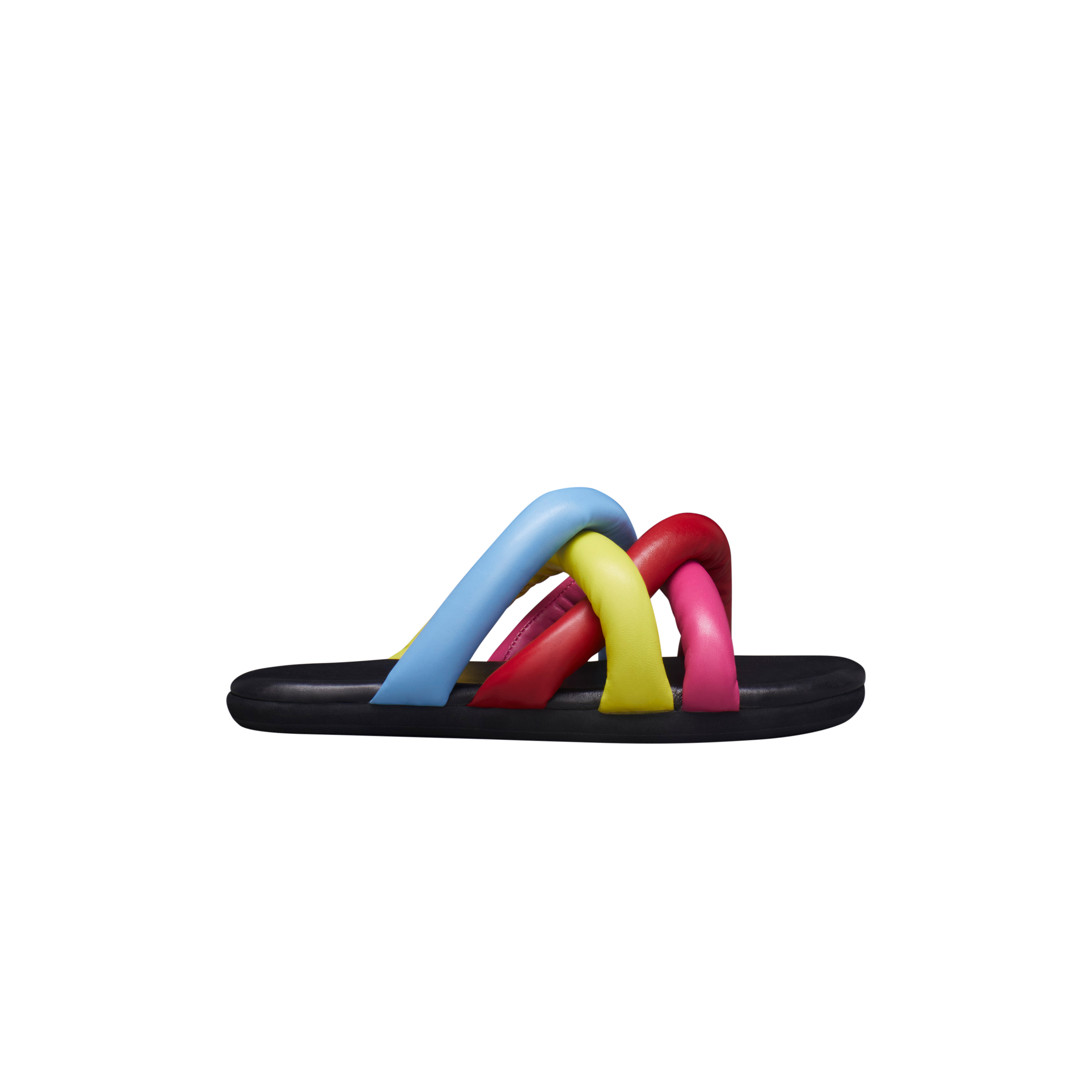 Moncler Genius + Jw Anderson Jbraided Leather Slides In Multicolour