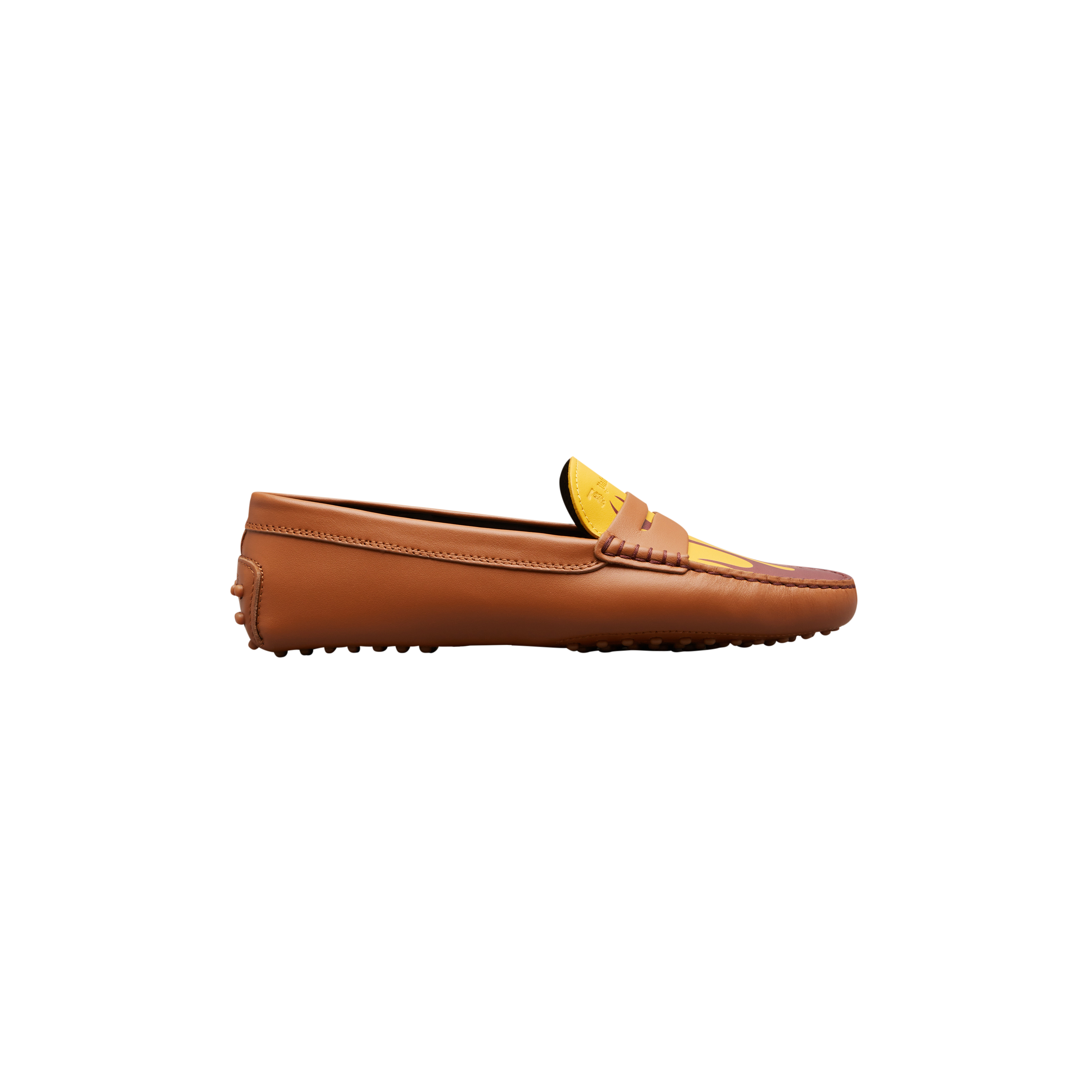 Moncler Genius Brown Gommino Leather Loafers In Multicolour